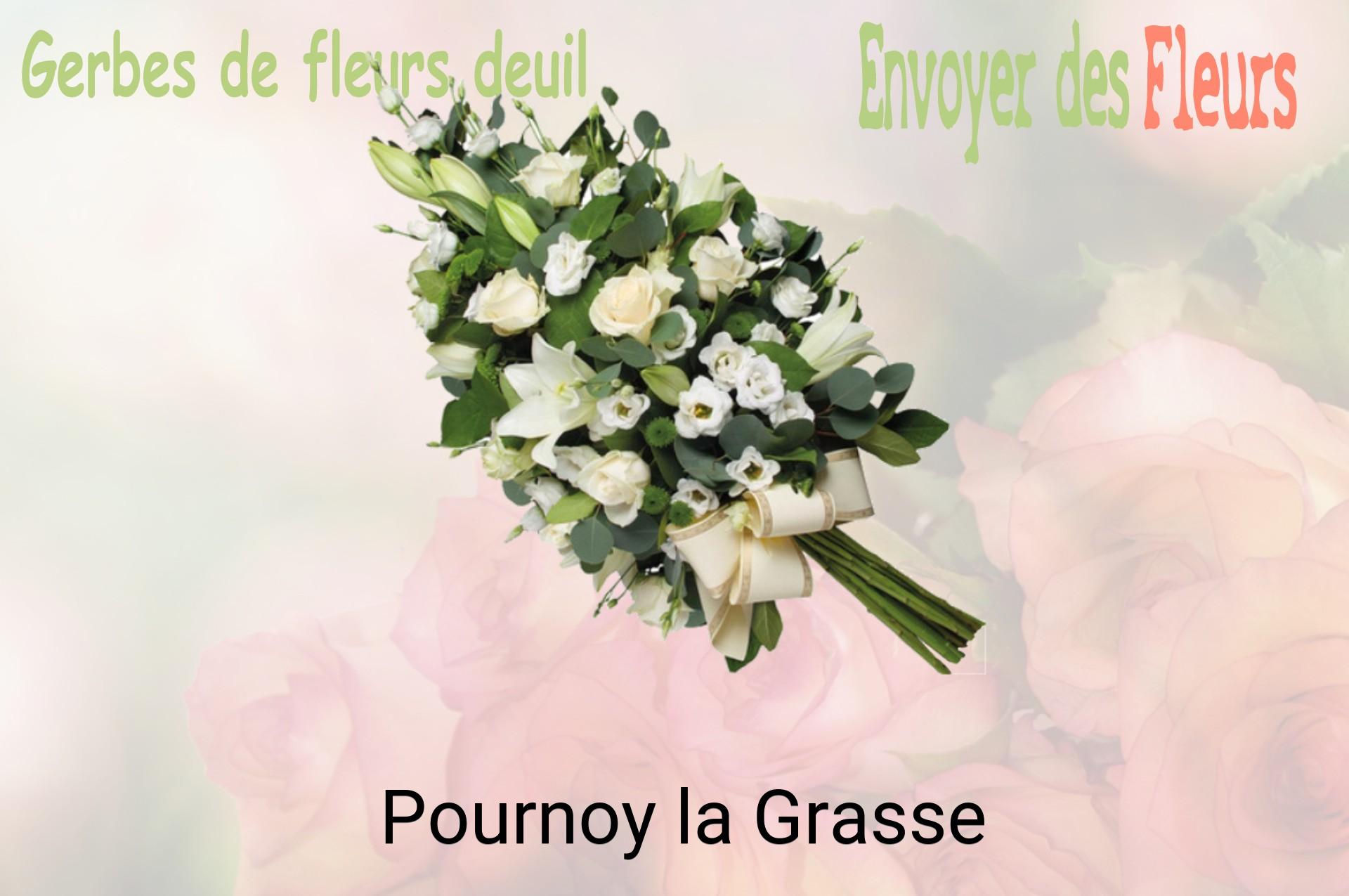 Gerbe de fleurs de deuil livrée à Pournoy-la-Grasse